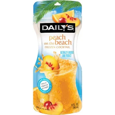 Daily's Peach on the Beach Frozen Cocktail Pouch 5% - NZ Liquor Online
