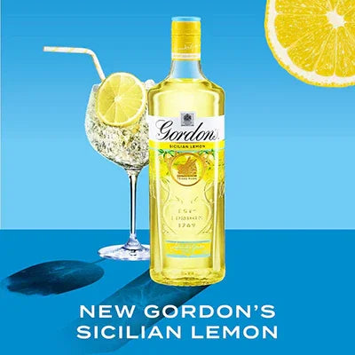 Gordons Sicilian Lemon Gin 37.5% 700ml - NZ Liquor Online