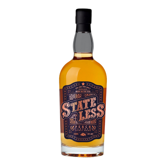 State Less Peach Flavour Spirit Drink, 700ml bottle with bold label design