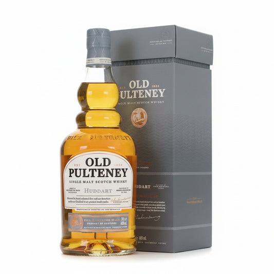 Old Pulteney Huddart Single Malt Scotch Whisky bottle with grey gift box, premium spirit for online liquor store