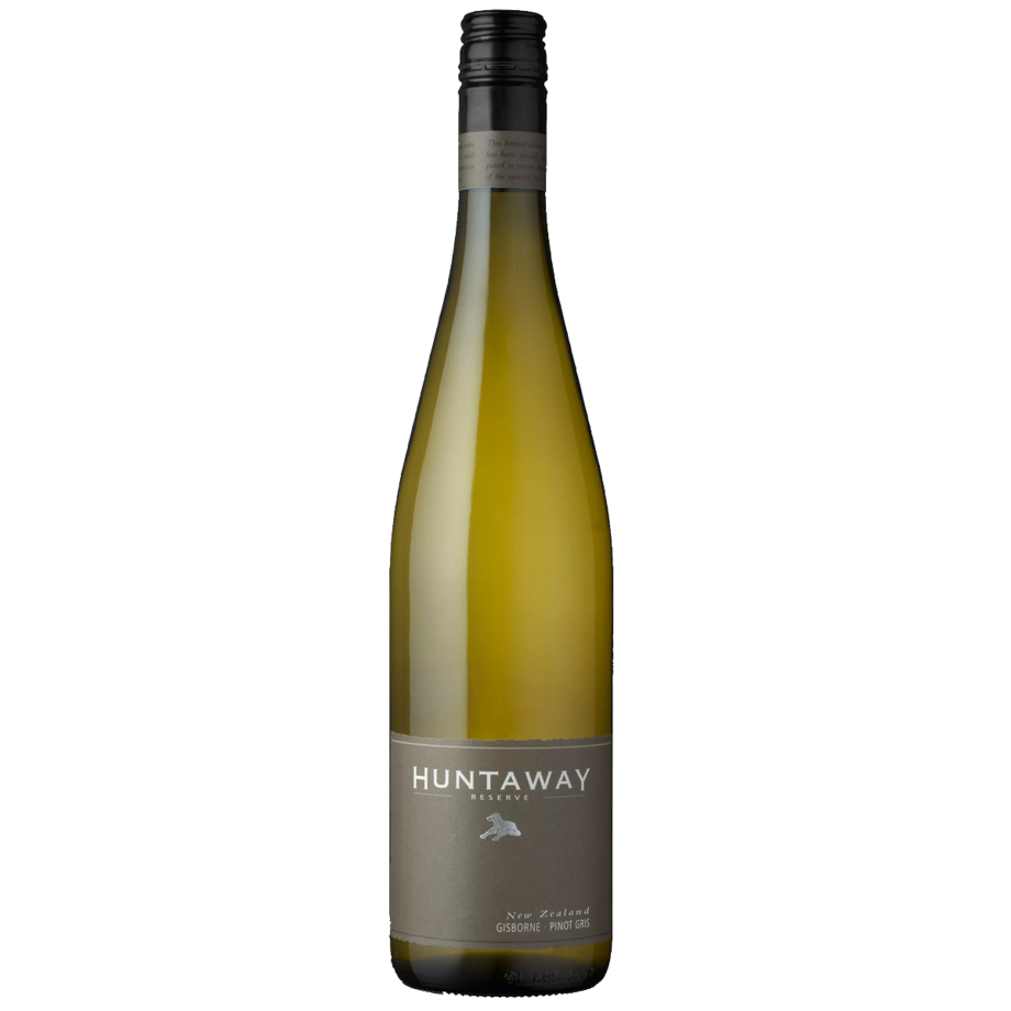 Huntaway Reserve New Zealand Pinot Gris wine bottle, Gisborne region, premium white wine