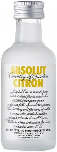 Absolut Citron Vodka 40% 50ml
