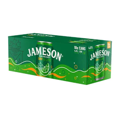 Jameson Dry & Lime 4.8% 10pk 330ml