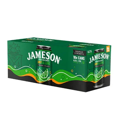 Jameson Dry & Lime 6.3% 10pk 375ml