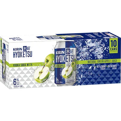 kirin Hyoketsu Vodka Soda & Green Apple 330ml Cans x 10