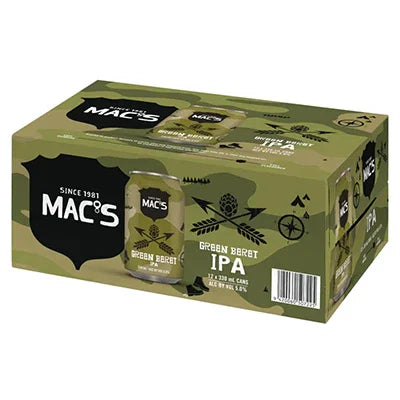 Macs Green Beret IPA 12 x 330ml - NZ Liquor Online