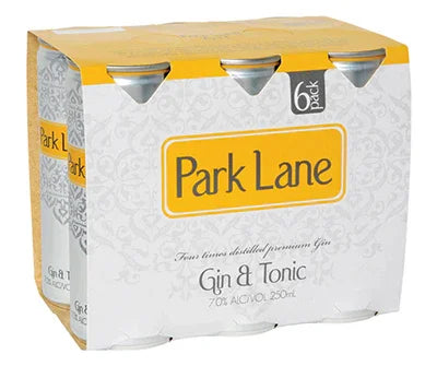 Park Lane Gin & Tonic 7% 6x250ml Cans - NZ Liquor Online