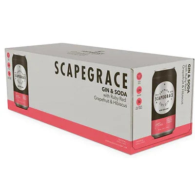 Scapegrace Red Grapefruit Hibiscus Gin 5% 10pk 330ml - NZ Liquor Online