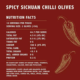 Aceitunas picantes artesanales de Sichuan con chile Kiwi, 150 g