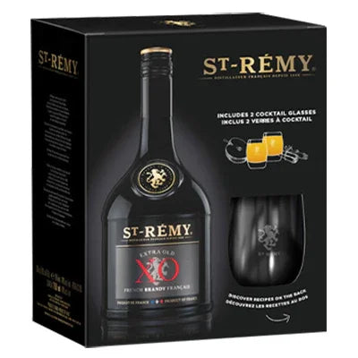 St Remy XO Twin Glass Giftpack 40% 700ml - NZ Liquor Online