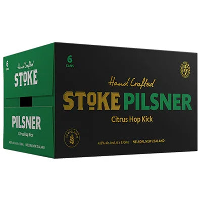 Stoke Pilsner 6 x 330ml - NZ Liquor Online