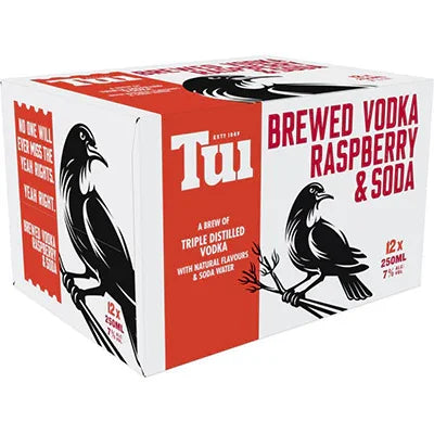 Tui Vodka Raspberry 7% 12pk 250ml