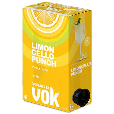 VOK Limoncello Punch Pre-mix 2L Cask 6% - NZ Liquor Online
