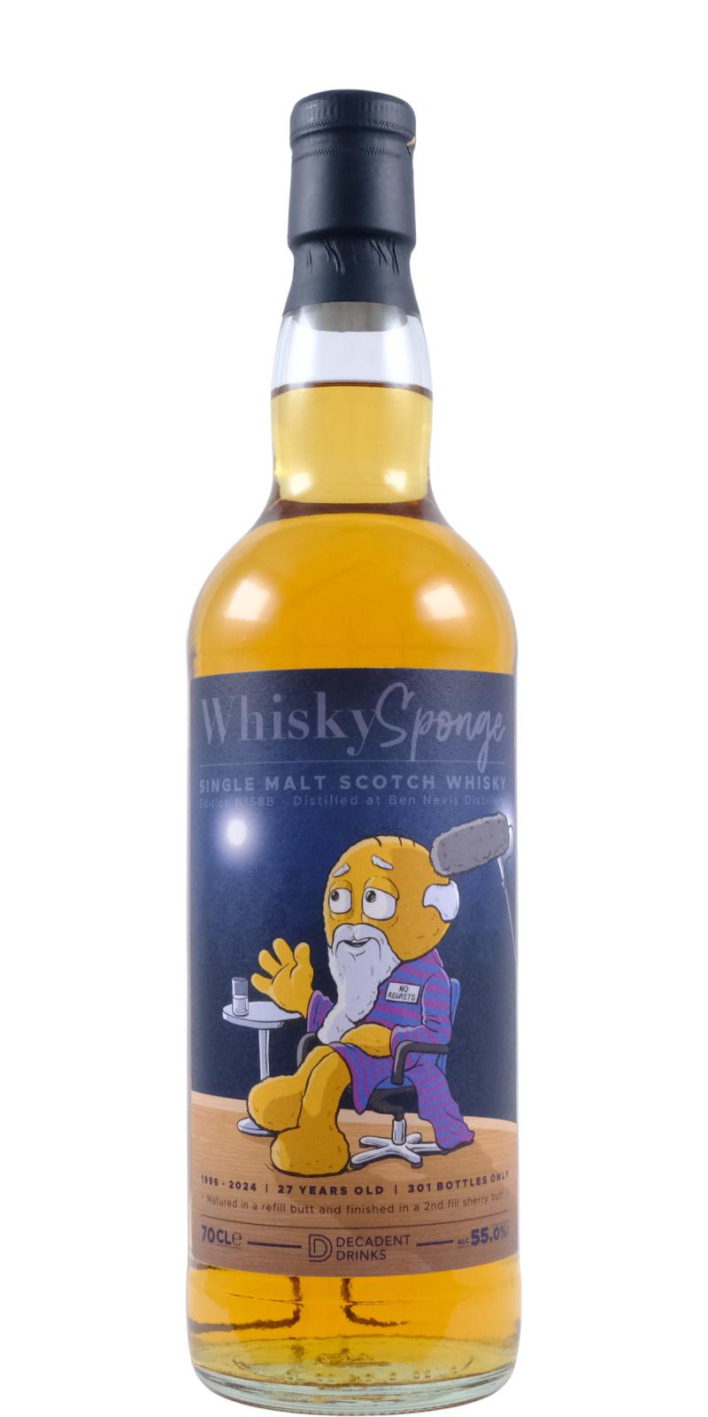Ben Nevis 27Yr 1996-2024 Whisky Sponge 58b by Decadent Drinks 700ml