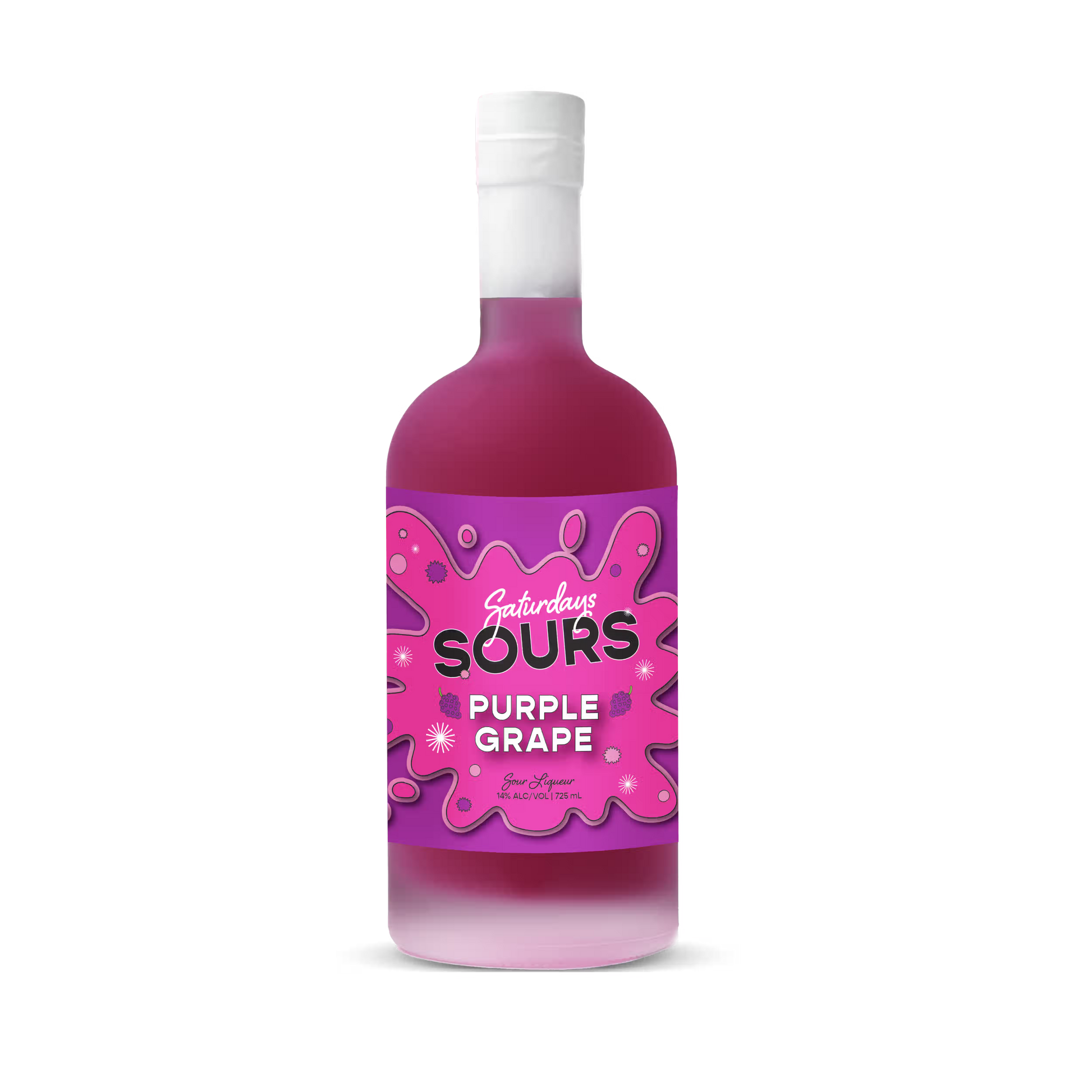 Saturdays Sours Purple Grape 725ml Bottle — 14% ABV - NZ Liquor Online
