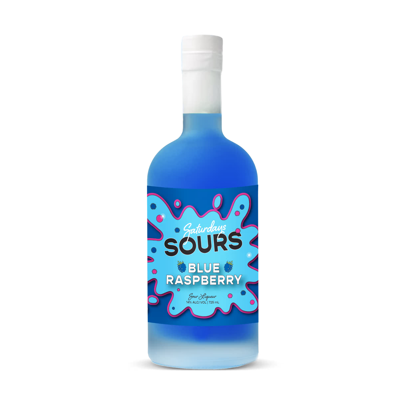 Saturdays Sours Blue Raspberry 725ml Bottle — 14% ABV - NZ Liquor Online
