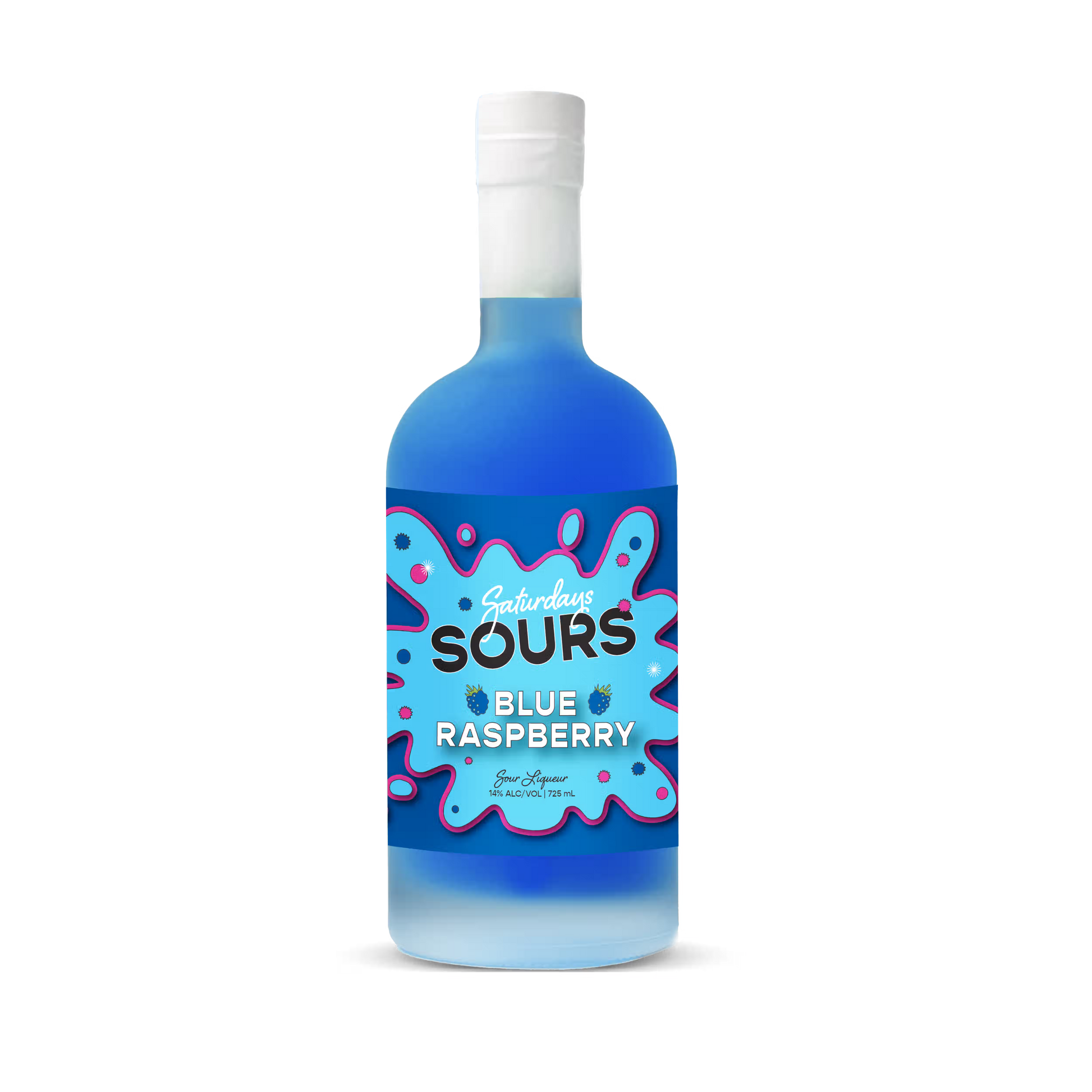 Saturdays Sours Blue Raspberry 725ml Bottle — 14% ABV - NZ Liquor Online