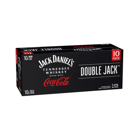 Jack Daniel's Double Jack & Coca-Cola (7%) 10-Pack Cans 330ml