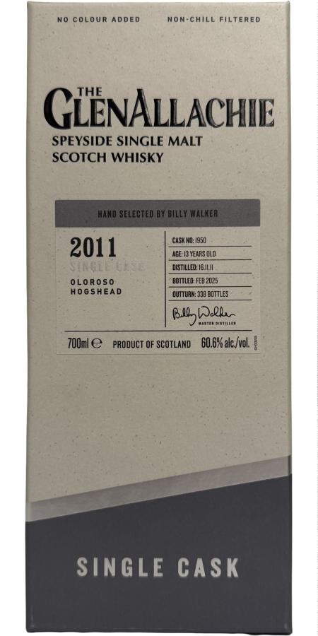 GlenAllachie 13Yr 2011-2025 #1950 Oloroso Hogshead 700ml