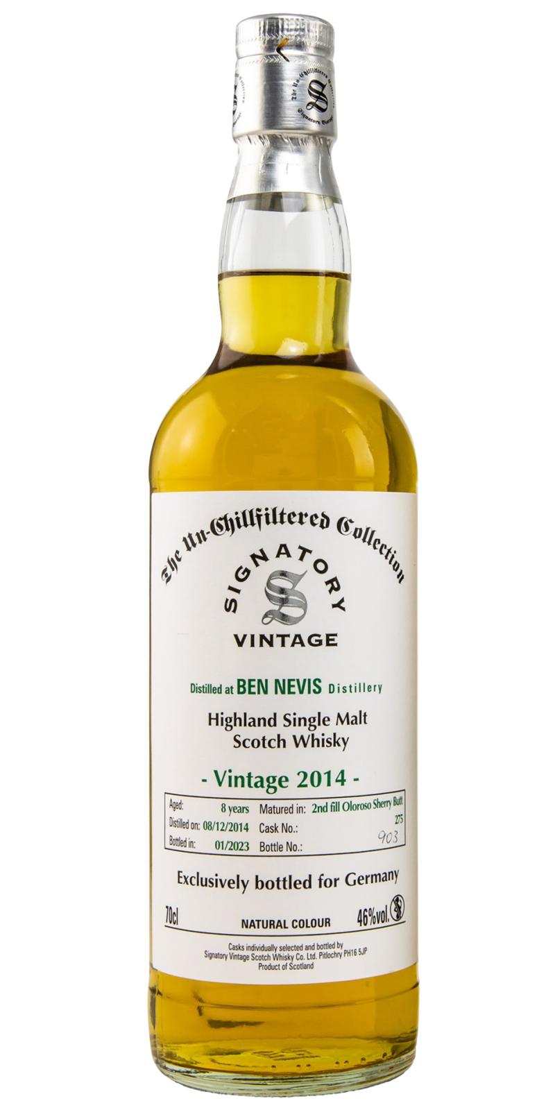 Ben Nevis 8Yr 2014-2023 (Signatory Unchillfiltered Range)