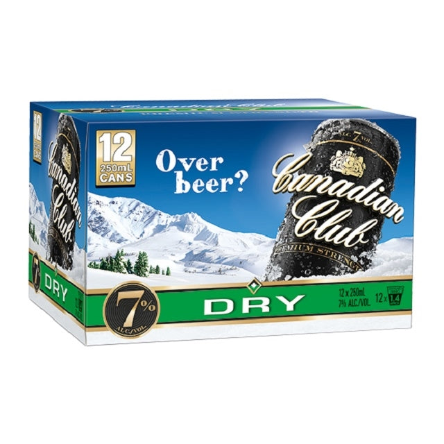 Canadian Club & Dry 7% 12pk Cans 250ml