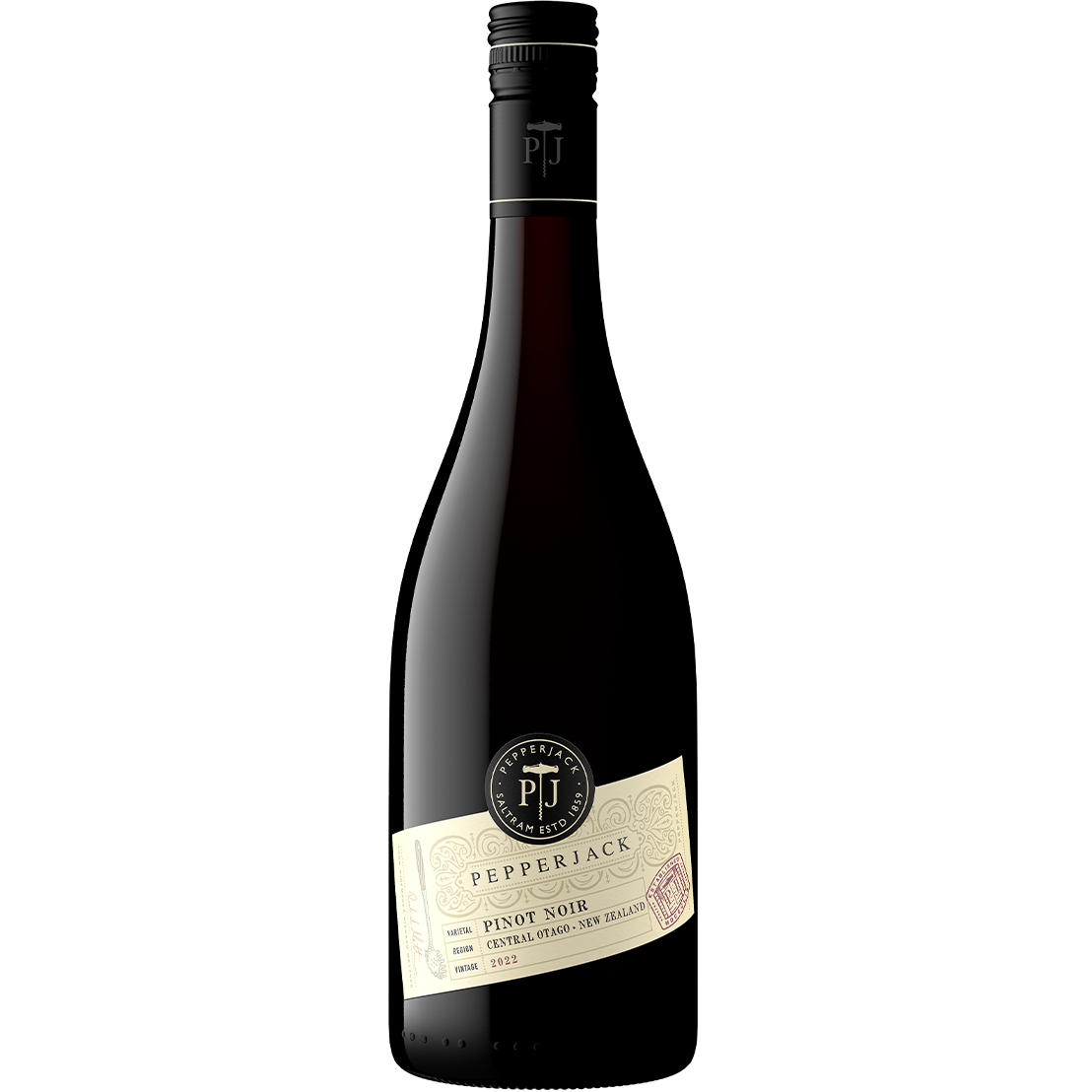 Pepperjack Pinot Noir 2022, Central Otago New Zealand red wine bottle