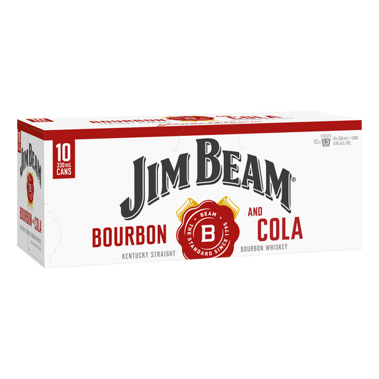 Jim Beam Bourbon & Cola 4.8% 10pk Cans 330ml