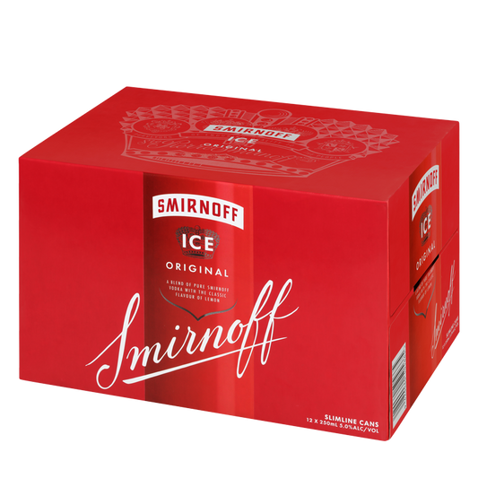 Smirnoff 5% Ice Red Vodka 250ml 12 Pack Cans