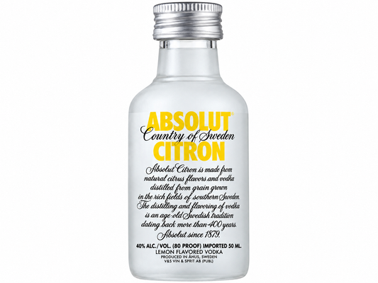 Absolut Citron Vodka 40% 50ml