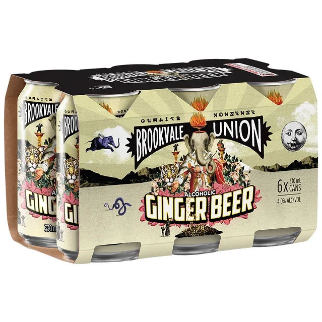 Brookvale Union Ginger Beer 6pk Cans 330ml 4.0% ALC/VOL - NZ Liquor Online
