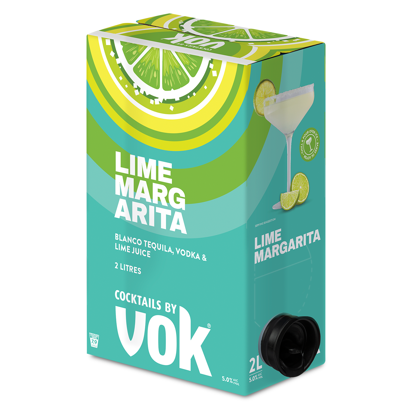 Vok Lime Margarita 5% 2L - NZ Liquor Online