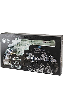 Hijos De Villa Tequila Blanco Pistol 200ml + 2 Glasses - NZ Liquor Online
