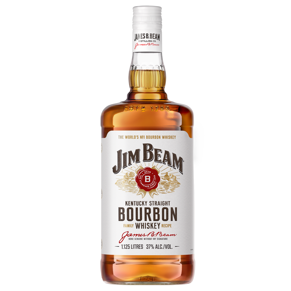 Jim Beam White Label Bourbon 1,125 l 37 %