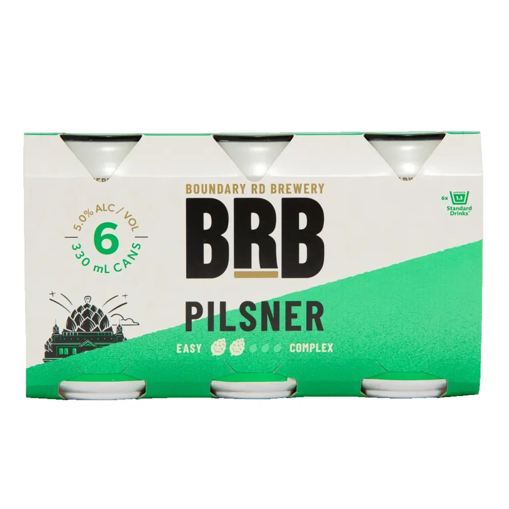 BRB Pilsner 6 Pack Cans 5% 330ml - NZ Liquor Online