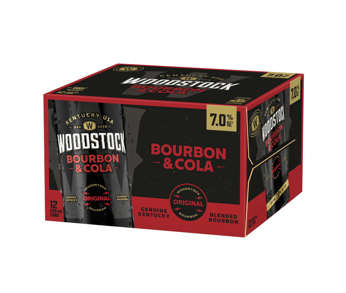 Woodstock & Cola 7% 12 Pack Cans 250ml