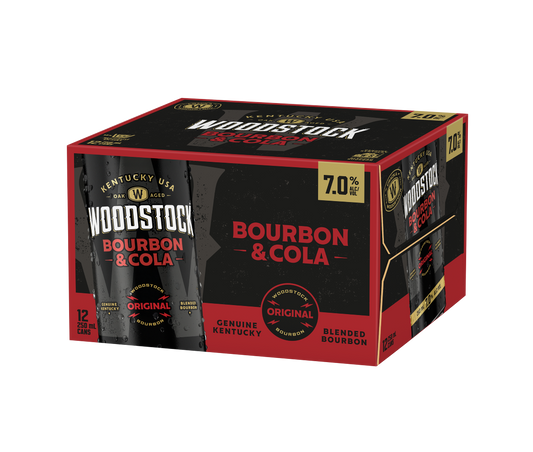 Woodstock & Cola 7% 12 Pack Cans 250ml