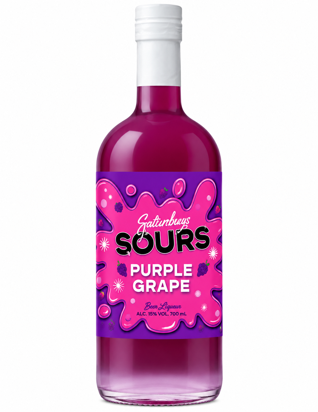 Saturdays Sours Purple Grape 725ml Bottle — 14% ABV