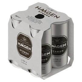 Haagen Strong Lager 7.2% Cans 4x500ml