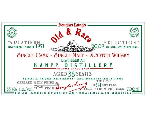 Banff 38Yr 1971-2009 Old & Rare by Hunter Laing
