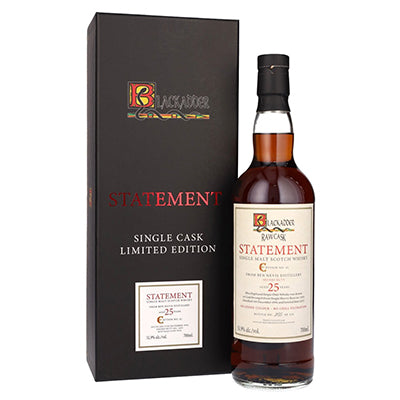 Glenmorangie Statement 25-Year-Old Single Malt Scotch Whisky, limited edition single cask bottle with box