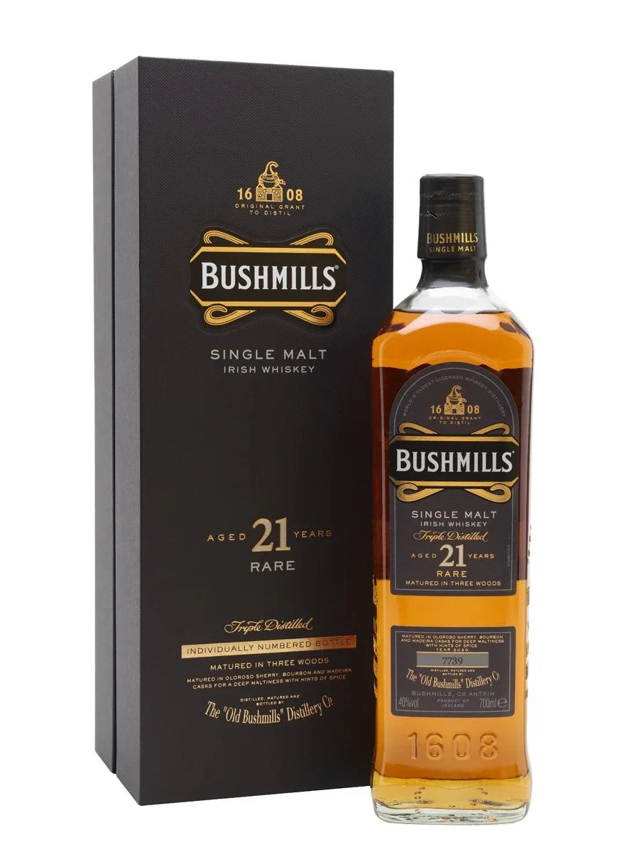 Bushmills 21Yr Madeira Finish 40% 700ml - NZ Liquor Online