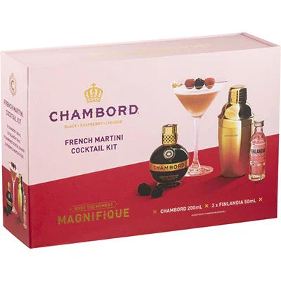 Chambord French Martini Cocktail Maker Gift Pack - NZ Liquor Online