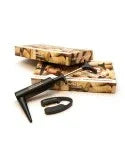 Wine cork remover set with foil cutter and patterned box on white background