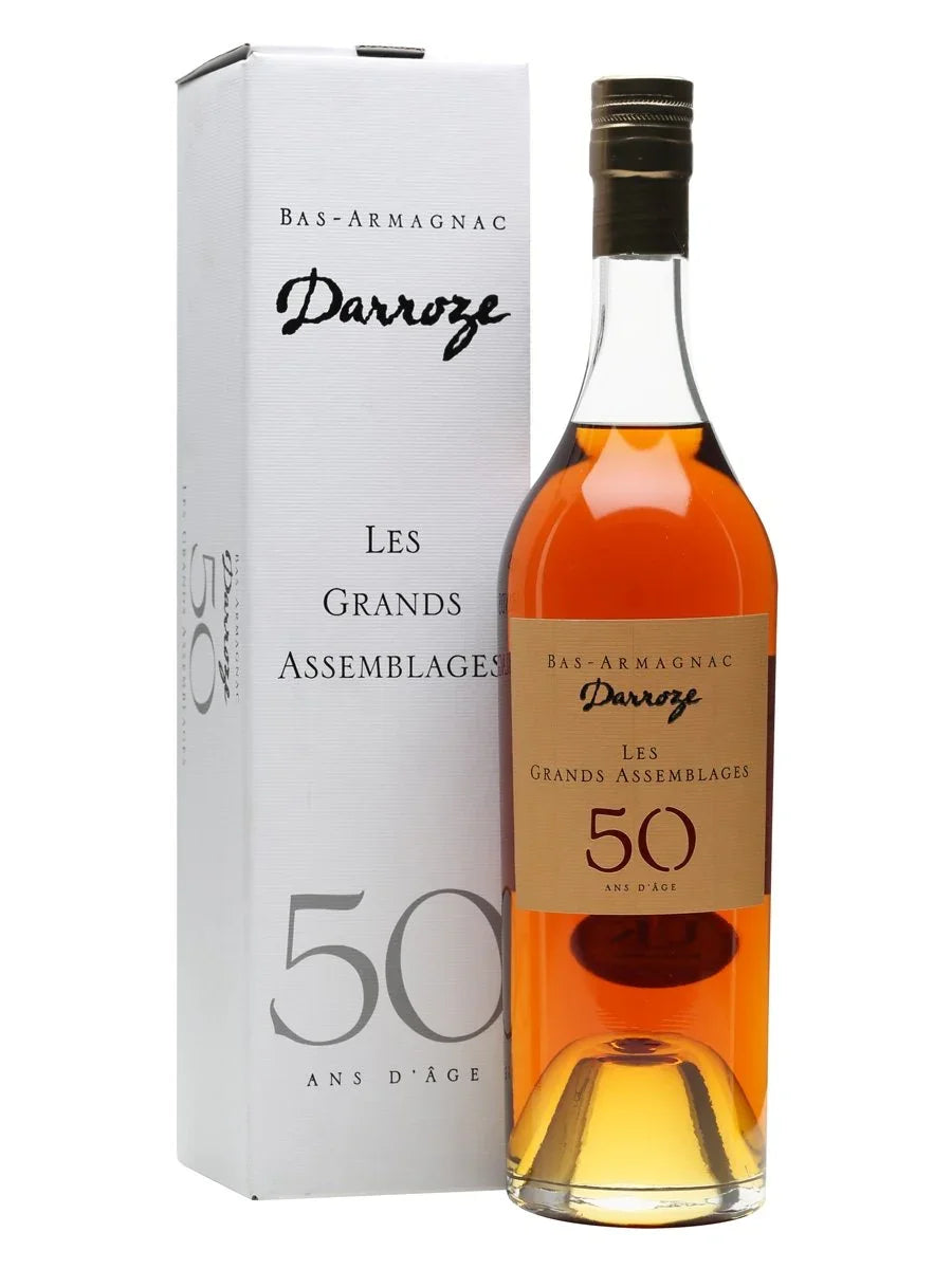 Darroze Bas-Armagnac Les Grands Assemblages 50 year old brandy bottle with gift box