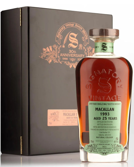 Macallan 25Yr 1993-2018 (Sig Cask Strength 30th Ann) 48% 700ml - NZ Liquor Online