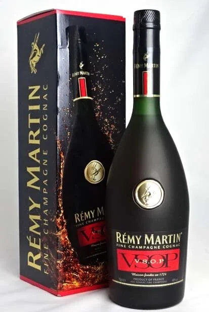Remy Martin VSOP Fine Champagne Cognac bottle with matching branded gift box