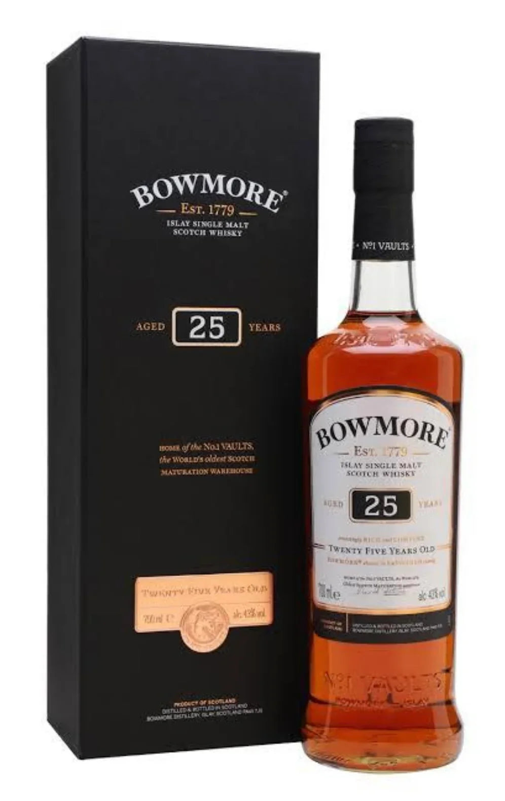 Bowmore 25Yr 43% 700ml - NZ Liquor Online